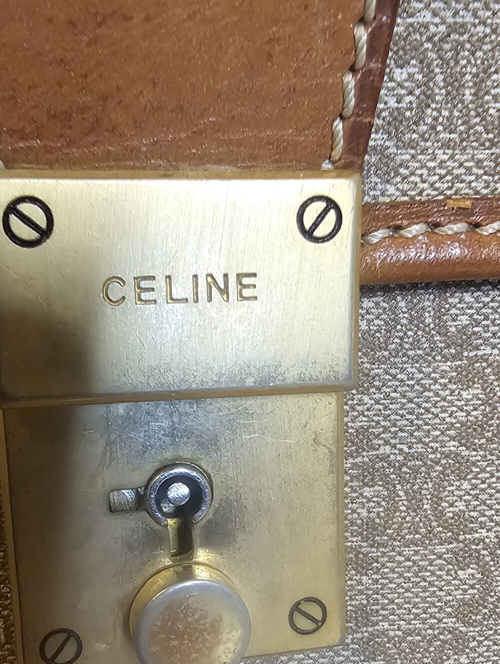 Celine Macadam Triomphe Clutch Bag With Dustbag Insert And Chain - Picture 3 of 16